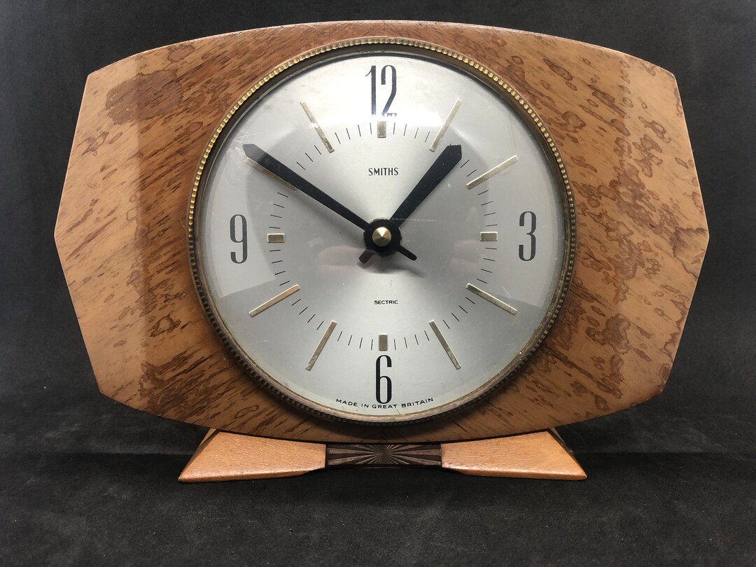Vintage 1970's Smiths Mantel Clock Wooden Retro Mid Etsy