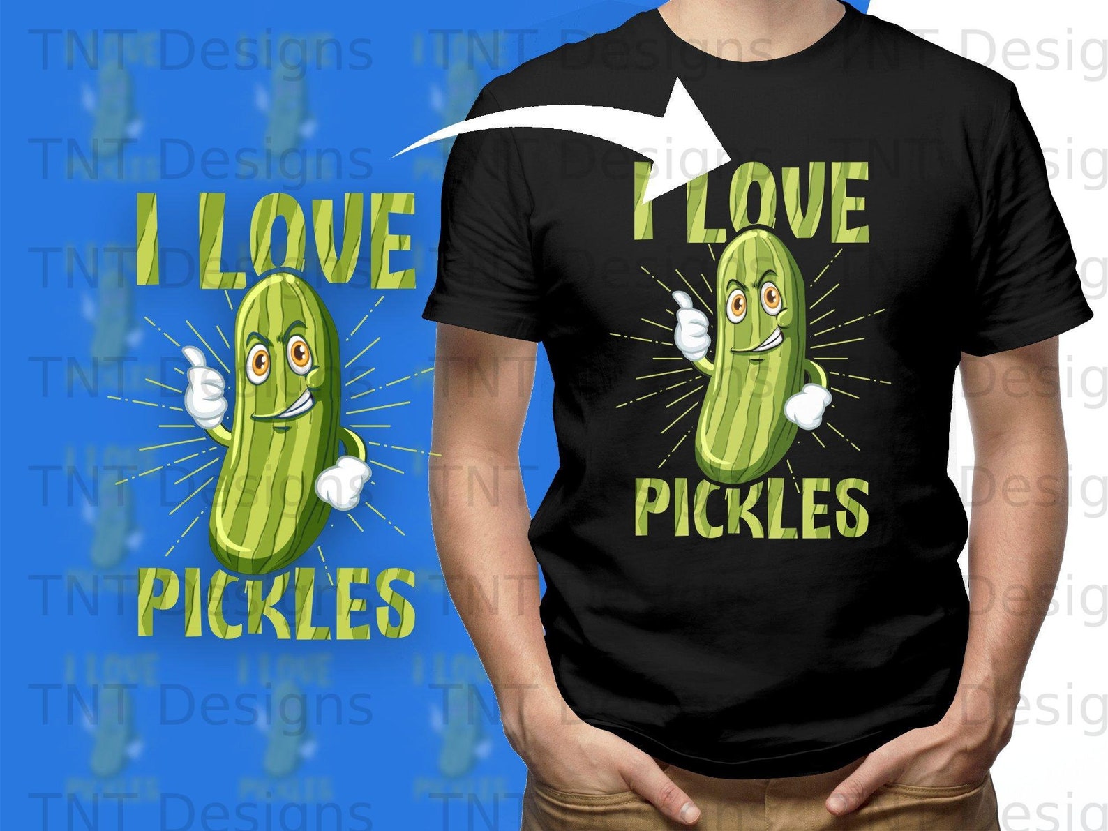 I Love Pickles PNG Digital File Instant Download Funny Etsy
