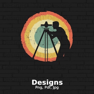 Land Surveyor Vintage Digital Png File, Instant Download, Surveyors T-shirt Design, Surveyors Gift, Land Surveyor Png, Surveying Lovers Png