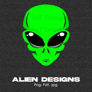 Archivo PNG digital de ojos grandes de alienígena verde, Descarga instantánea, Diseño de camiseta alienígena, Png alienígena lindo, Camiseta de creyentes alienígenas Png, Regalo de amante alienígena