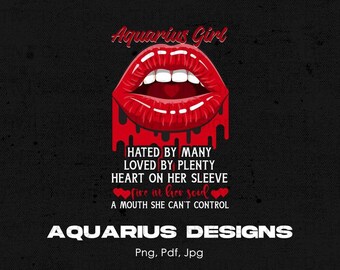 Aquarius Girl Sayings Digital File Instant Download, Aquarius Queen Png, Birthday Girl, Birthday Shirt, Sublimation Design, Digital Download