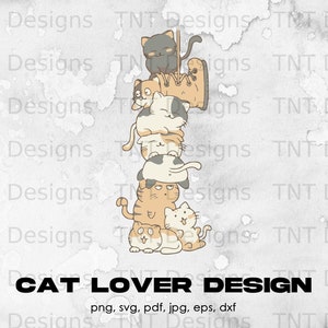 Kätzchen Stapel digitale Png-Datei, sofortiger Download, lustige Katzenliebhaber T-Shirt Design, Katzenhaufen Shirt Png, Becher Png, Katzen Meowtain Stapel, Katzen Png