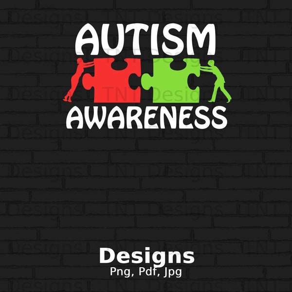 Autism Awareness Digital Png File Instant Download, Autism T-shirt Design, Autism Awareness Month Shirt Png, Autism Spectrum Puzzle Png