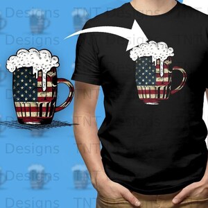 USA American Flag Beer Mug Digital Png File, Instant Download ...