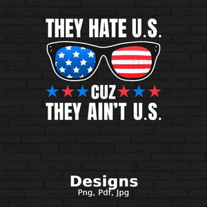 Sie hassen uns, weil sie uns nicht sind Digitale Png-Datei, Sofortiger Download, USA Amerikanische Flagge 4