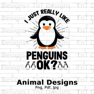 Retro Vintage I Just Really Like Penguins Ok Animal Lover Unisex T