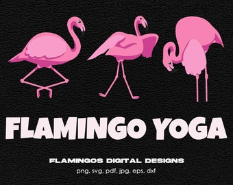 Flamingo Yoga Digital Png File, Instant Download, Funny Exercise Tshirt Design, Flamingos Png, Yoga Pose Meditation Png, Flamingo Lover Gift