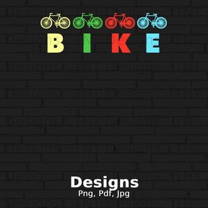 Bike Lovers Digital Png File, Download, Bicycle T-shirt Design, Bicycle Printable, Bicycle Designs, Silhouette Bike Png, Bike Riders Gift