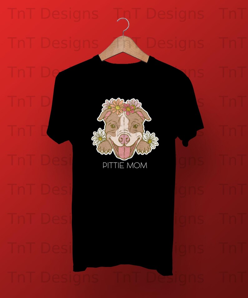 Pitte Mom Pitbull Dog Lover Digital Png Design File Instant - Etsy