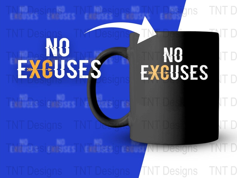 Sin excusas archivo png digital, descarga instantánea, diseño de camiseta para correr, entrenamiento motivacional png, entrenamiento divertido png, camisa jogger png, gimnasio png imagen 3
