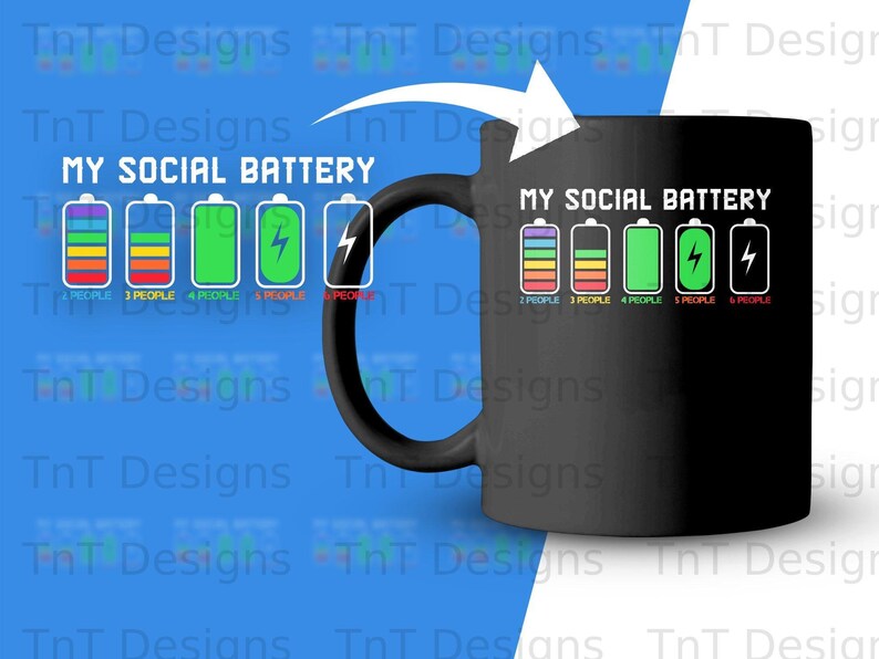 My Social Battery Digital Png File Instant Download Introvert - Etsy