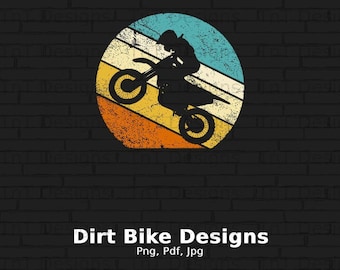 Sunset Dirt Bike Rider File PNG digitale, download immediato, Motocross PNG, design maglietta Dirt Bike, tramonto in difficoltà PNG, Dirt Bike PNG