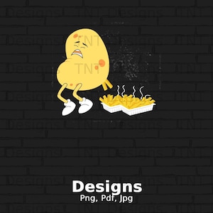 Potato Pooping Fries Png Plik cyfrowy Natychmiastowe pobieranie, Zabawny projekt koszulki z frytkami Png, Prezenty dla miłośników frytek, Projekt frytek
