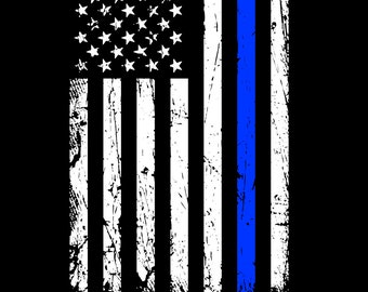 Back The Blue Digital Png File, Instant Download, Blue Line American Flag T-Shirt Design, Police Support Shirt Png, Police Officer Png