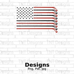 Hockey Sticks American Flag Digital Png File, Instant Download, Patriotic Hockey Player T-shirt Design, Hockey Shirt Png, US Flag Hockey Png