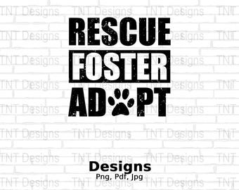 Rettung fördern Adopt Dog Lover digitale Datei Sofort-Download, Tierrettung und Adoption, Hundeliebhaber T-shirt-Design, Hundeliebhaber druckbare