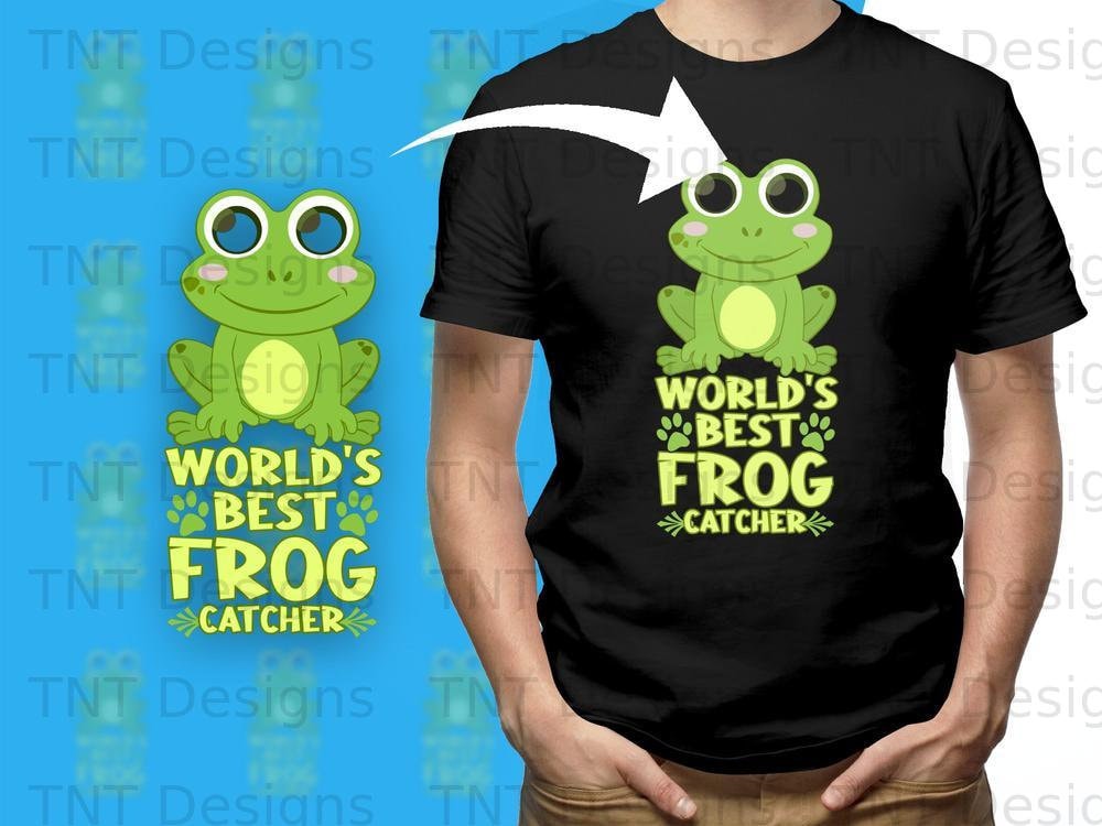 World's Best Frog Catcher Digital Png File Instant Download, Frog