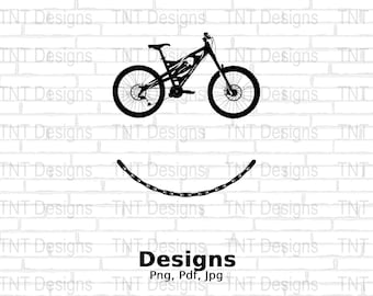 Bicycle Smile Digital Png File, Bike Rider Png, Instant Download, Silhouette Bike Png, Bike Png, Bicycle T-shirt Design, Biker Png, Mug Png