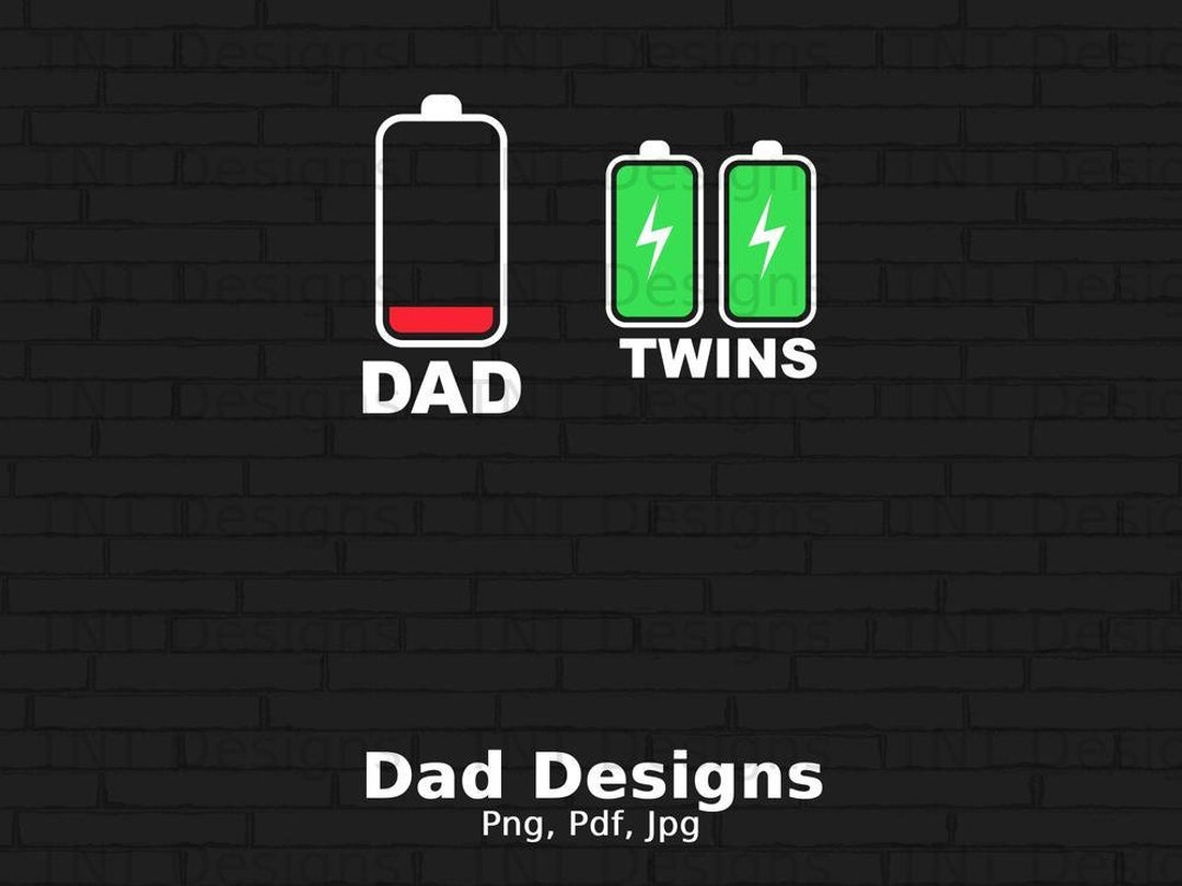 Dad of Twins Digital File Download Twins Dad Shirt Design Etsy