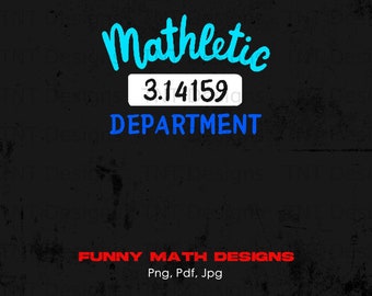 Mathletic Department PNG, Funny Math Teacher Design (Digital Download)