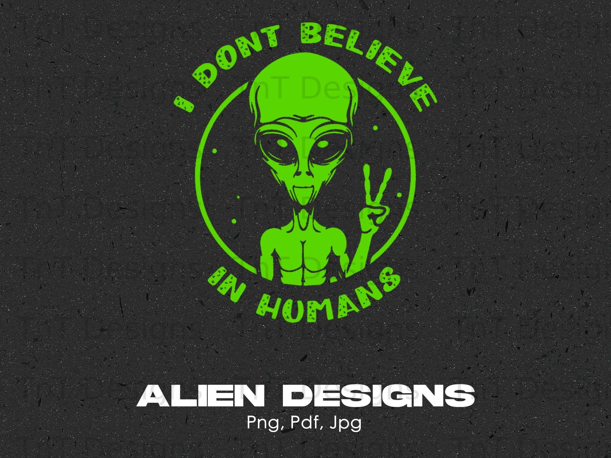 Design PNG E SVG De Alien Em Um Traço De Cor De Bolso Para Camisetas