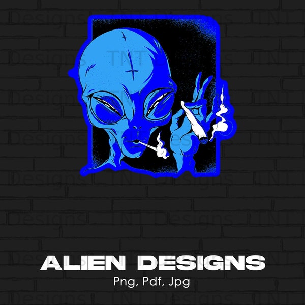 Weed Smoking Alien Digital Png File, Instant Download, Funny Alien T-shirt Design, Alien Printable, Alien Believe Shirt Png, Alien Lover PNG