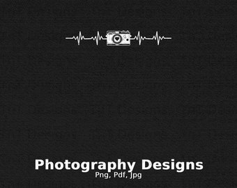 Camera Heartbeat Digital Png File Instant Download, Camera Png, Photography Png, Photographer Shirt Png, Photography Tshirt Design, Mug Png