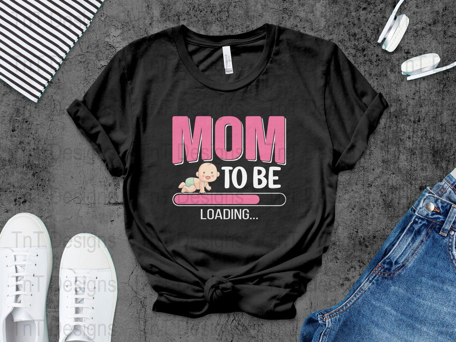 May Be Loading Mom to Be Loading Bar Digital Png File, New Mommy T-shirt Design ...