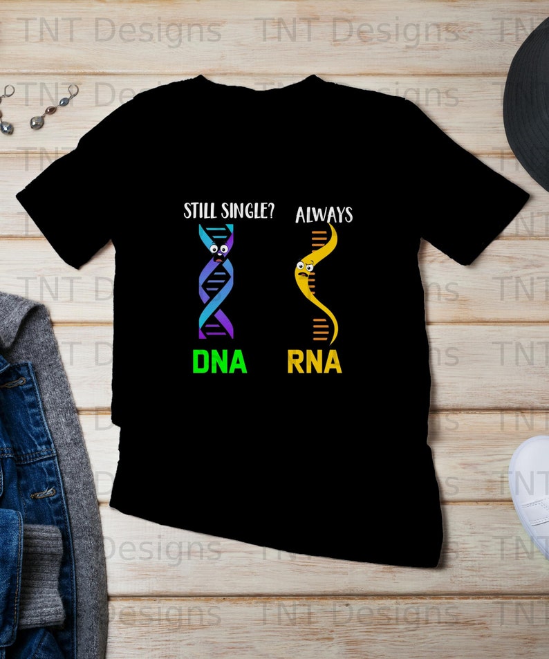 Citation drôle de science de biologie ADN ARN toujours unique toujours téléchargement numérique de fichier de Png, conception de chemise de sciences d'enfants, énonciations drôles de professeur de sciences image 2