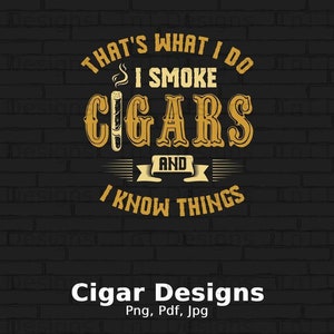 Blechschild "That's What I Do I Smoke Cigars And I Know Things" - Vintage-Wanddekoration, 20,3 X 30,5 Cm, Retro-Stil