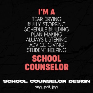 Ik ben een schooladviseur digitaal Png-bestand, Instant Download, grappige schooladviseur T-shirt Design, begeleidingsadviseur Shirt Png, adviseurs