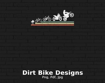 Evolution Motorcycle Digital Png File, Instant Download, Dirt Bike Png, Motocross Png, Racing Png, Bike Png, Dirt Bike Png T-shirt Design