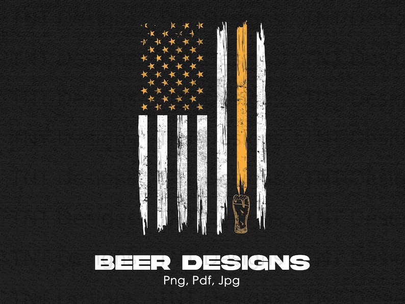 Beer Lover USA Flag Digital Png File, Instant Download, Brew Png, Beer ...