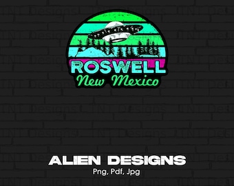 Roswell New Mexico Alien Entführung digitale Png-Datei-sofortiger Download, Ufo-T-Shirt Design, Ufo Png, Alien-Liebhaber Png, außerirdischer Gläubiger Hemd Png