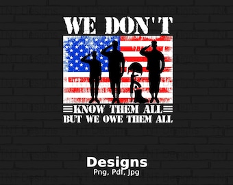 Memorial Day patriottische veteraan T-shirtontwerp (digitale png, pdf, JPG)