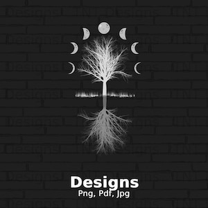 Moon Phases Png Digital File Instant Download, Moon Phase Print, Moon Png Shirt Design, Lunar Cycles Png, Phases of the Moon Png File Gift