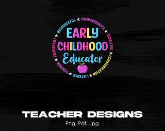 Fichier numérique Png pour éducateur de la petite enfance, téléchargement immédiat, création de tshirt pour enseignant de l'éducation de la petite enfance, PNG pour les enfants d'âge préscolaire, équipe Head Start