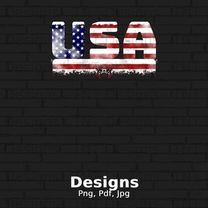 USA American Flag Digital Png File, Instant Download, United States of America, 4th of July T-shirt Design, American Png, USA Flag Shirt Png