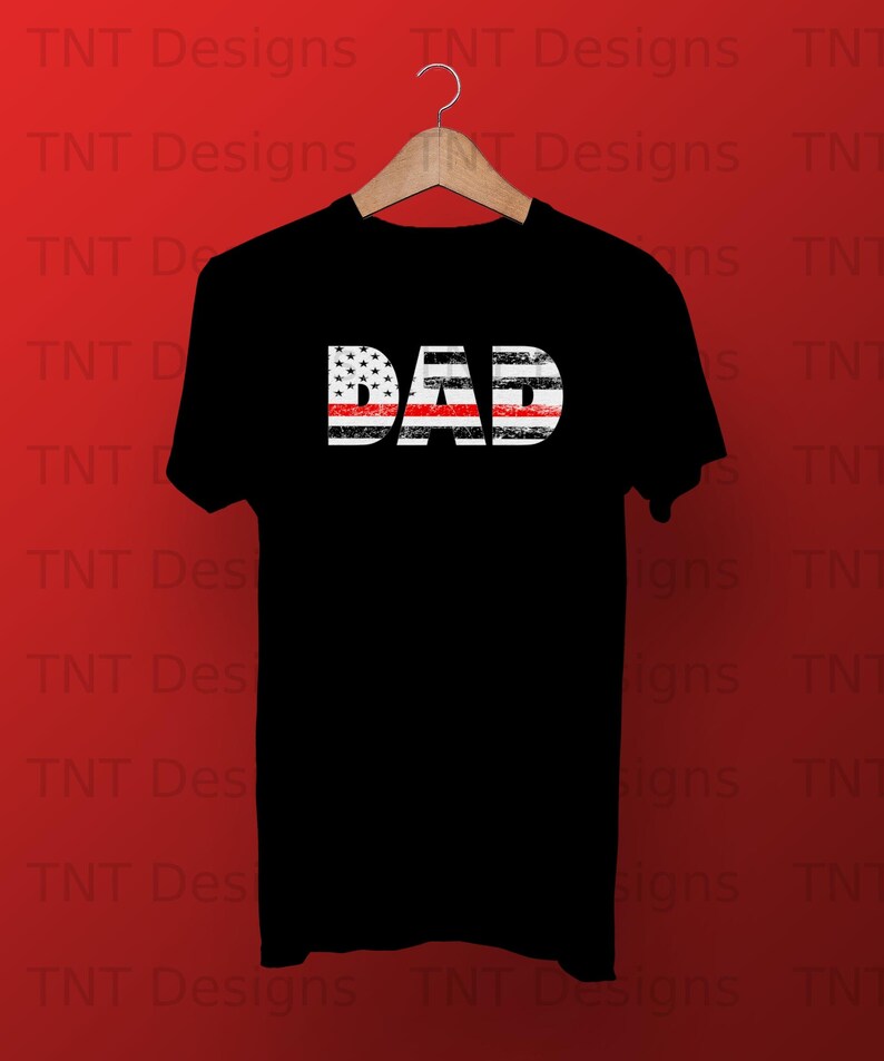 Firefighter Dad - Flag Shirt