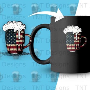 USA American Flag Beer Mug Digital Png File, Instant Download ...