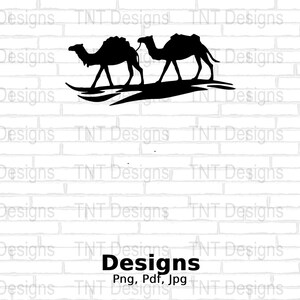 Camels Digital Png File, Camel T-shirt Design, Desert Animal Png, Camel Lovers Gift,  Camels Shirt Png, Coffee Mug Png, Instant Download