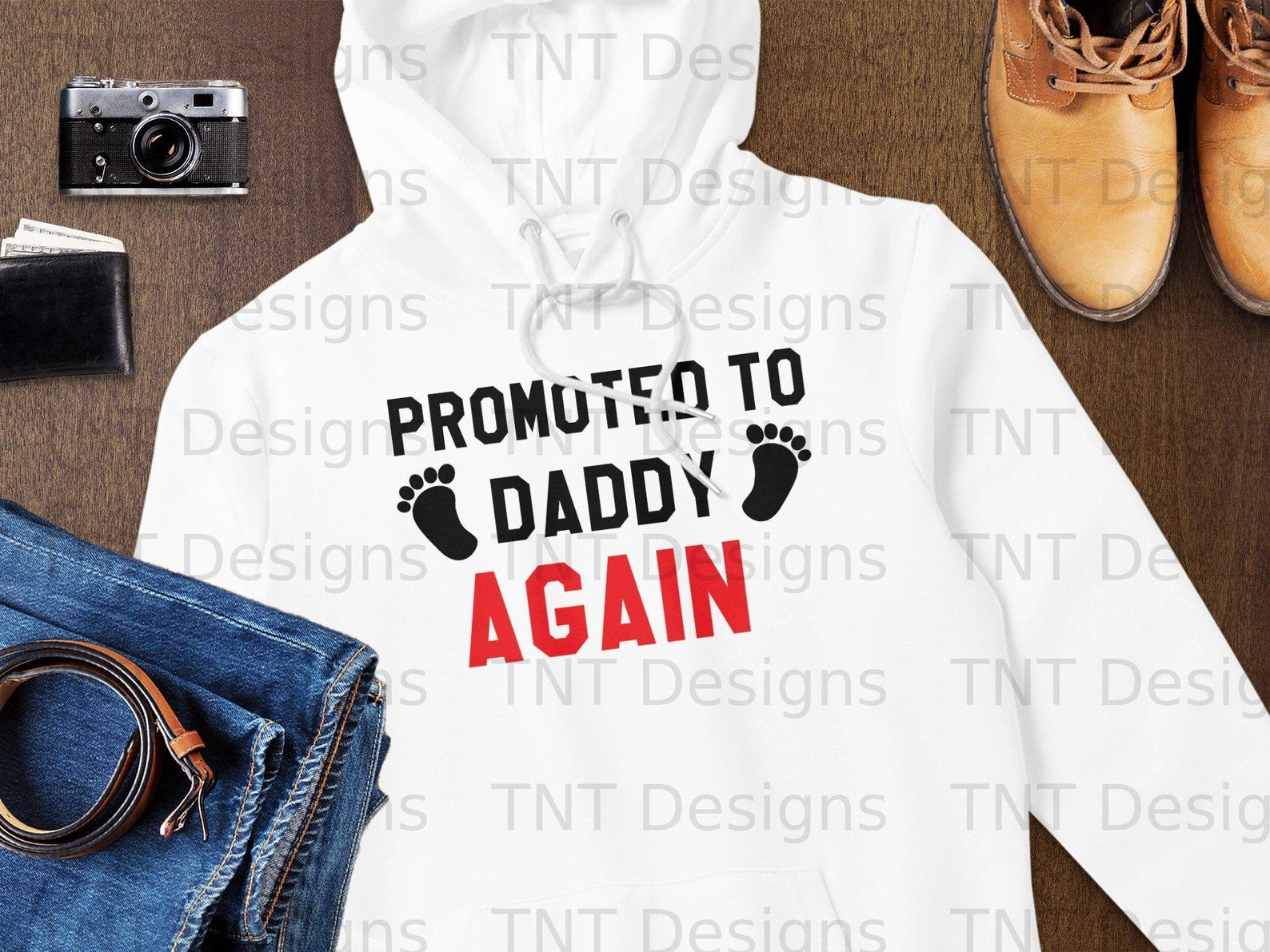 Full Daddy Again Promoted to Daddy Again Digital Png File, Instant Download, Baby ...