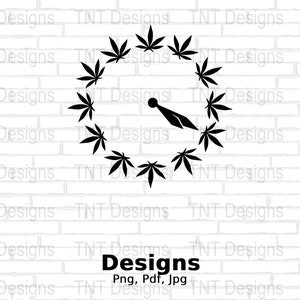 Weed Leaf Clock 4:20 Digital Png File, Instant Download, Funny Stoner Tshirt Design, Mug Png, Marijuana Shirt Png, Weed Smoker Png, Cannabis
