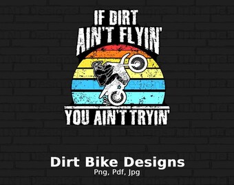 Vintage Dirt Bike Digital Png File Instant Download, Dirt Bike T-shirt Design, Motocross Png, Dirt Bike Png, Motorcycle Png, Dirt Bike Rider