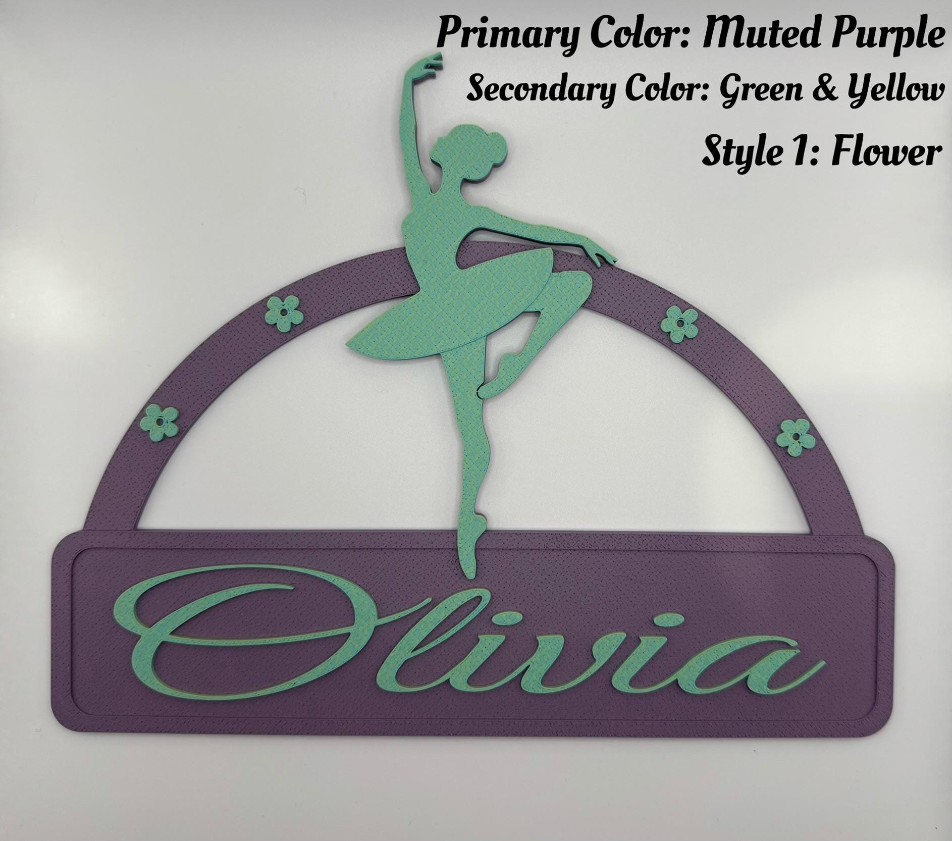 Ballet Door Sign-ballerina Name Plate-personalized Dance Decor-custom ...