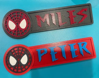 3D Printed Superhero Name Sign • Personalized Kids Room Decor