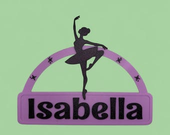 Personalized Ballerina Door Sign:  Custom Dance Studio Decor