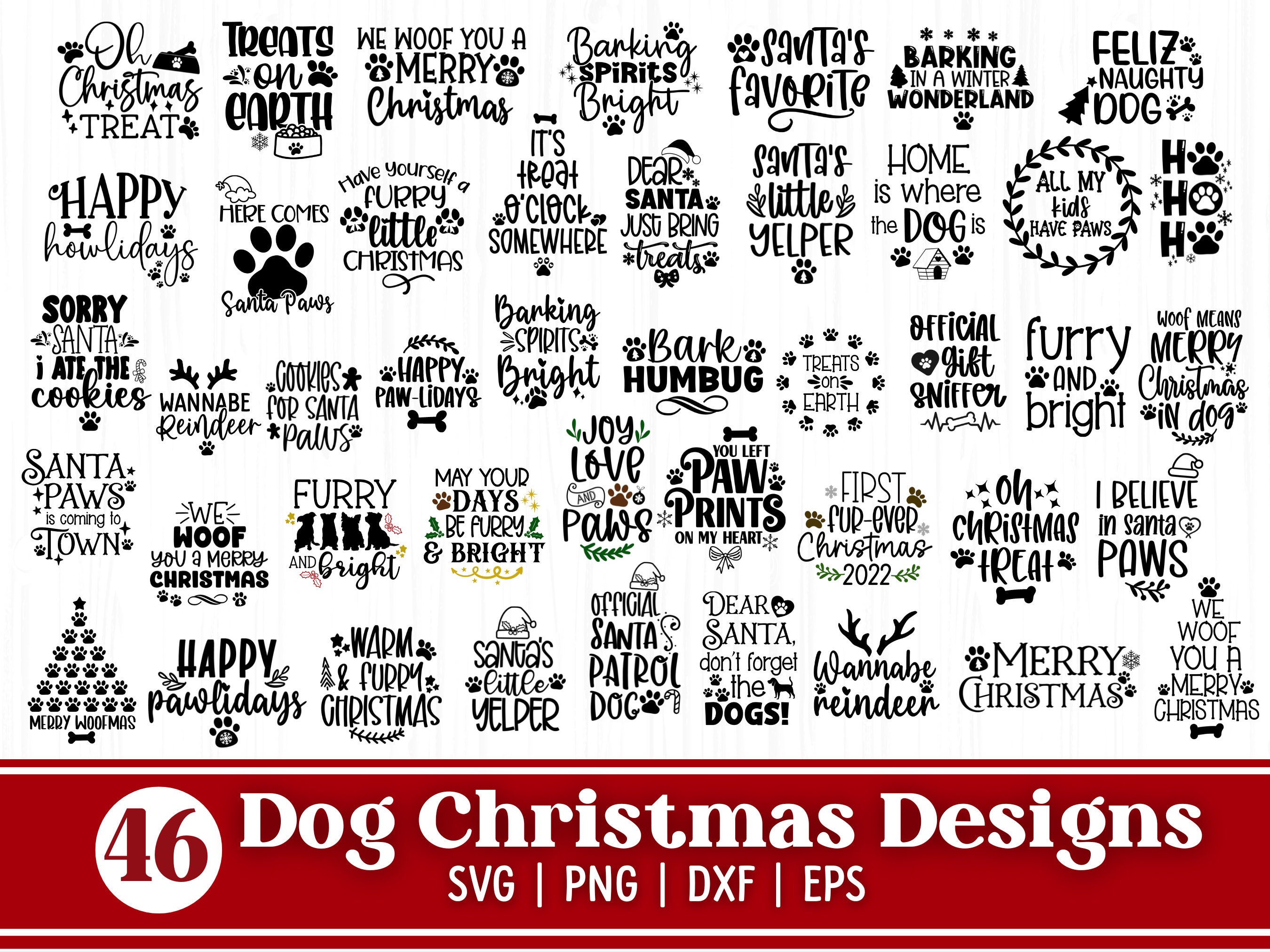 Dog Svg Bundle Dog Christmas Svg Dog Quote Svg Dog Lover - Etsy