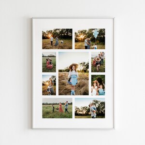 Modèle de collage de photos minimaliste personnalisé pour Canva, collage d’images de famille personnalisé, modèle de collage Ratio 3x4