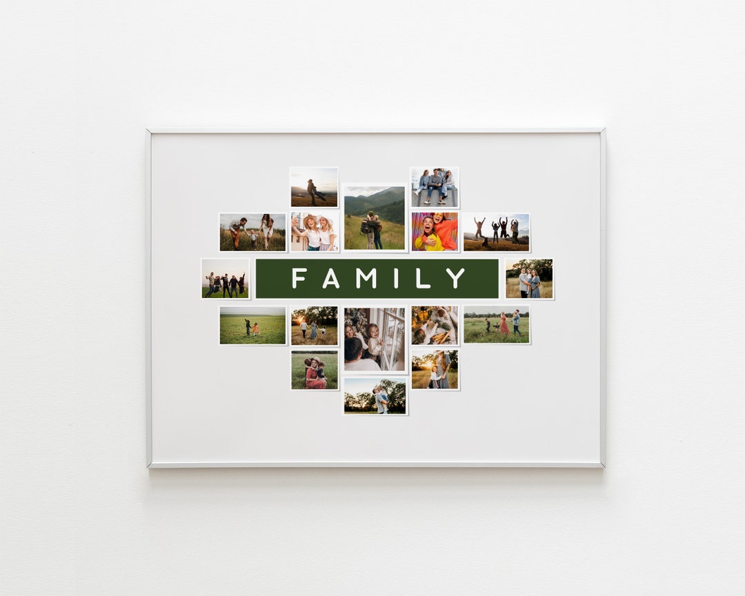Custom Family Photo Collage Template for Canva, Personalized ...